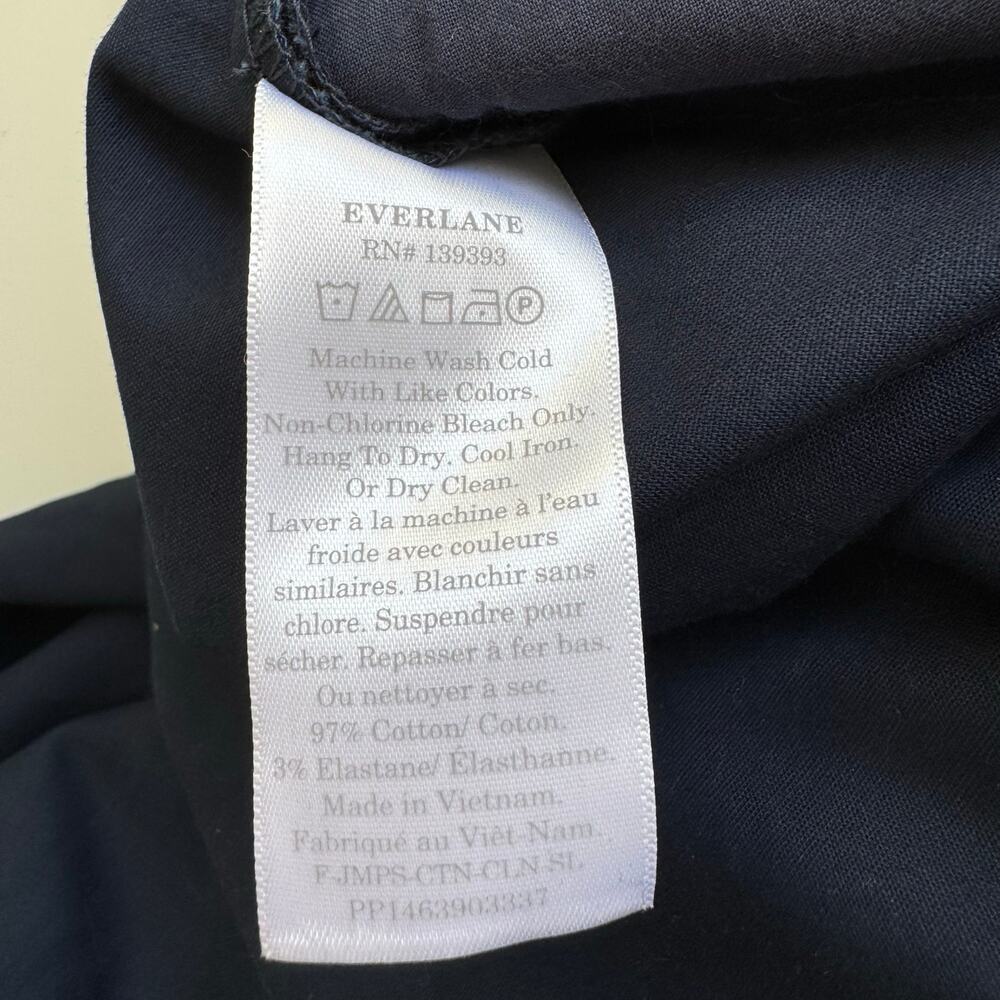 NWOT Everlane The Structured Cotton Jumpsuit in Navy Blue size 10 - Picture 5 of 5